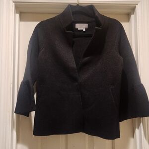 Anthropologie heavy weight blazer style cardigan single button snap closure